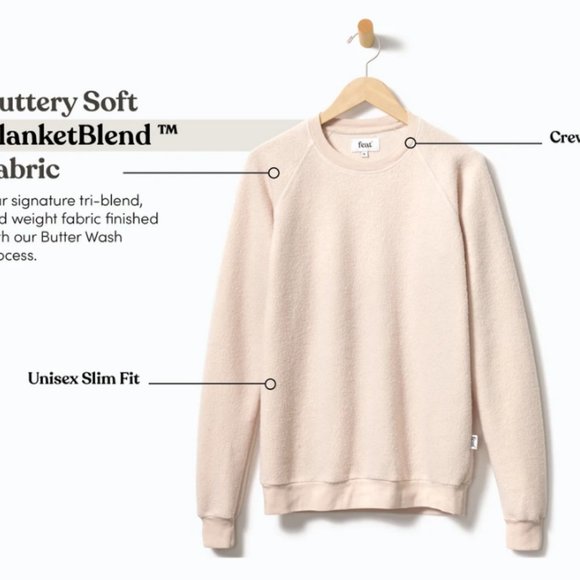 Crewneck Unisex Sweater -BlanketBlend-Feat-Oatmeal - Picture 6 of 7